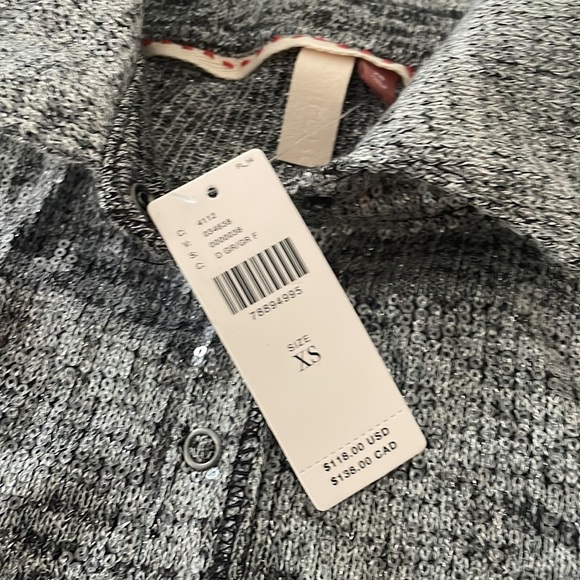 NWT Anthro Button-Up Sequin Top - Picture 5 of 9